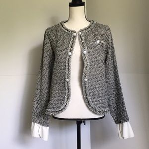 SHEIN | Black and White Tweed Blazer